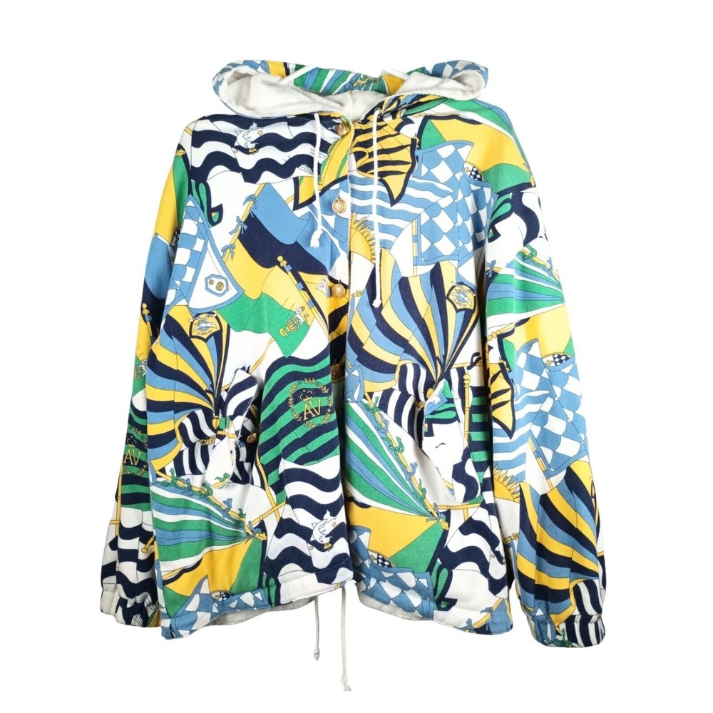 Adreienne Vittadini Sz M Sport Abstract All Over Hraphic Vintage Cotton Jacket